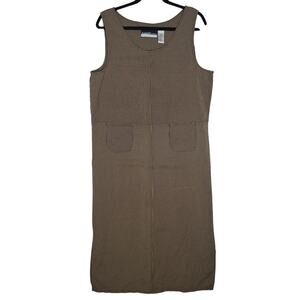 Vintage 90s Gingham Jumper Maxi Dress Large Plaid Academia Cottage Forest Fall